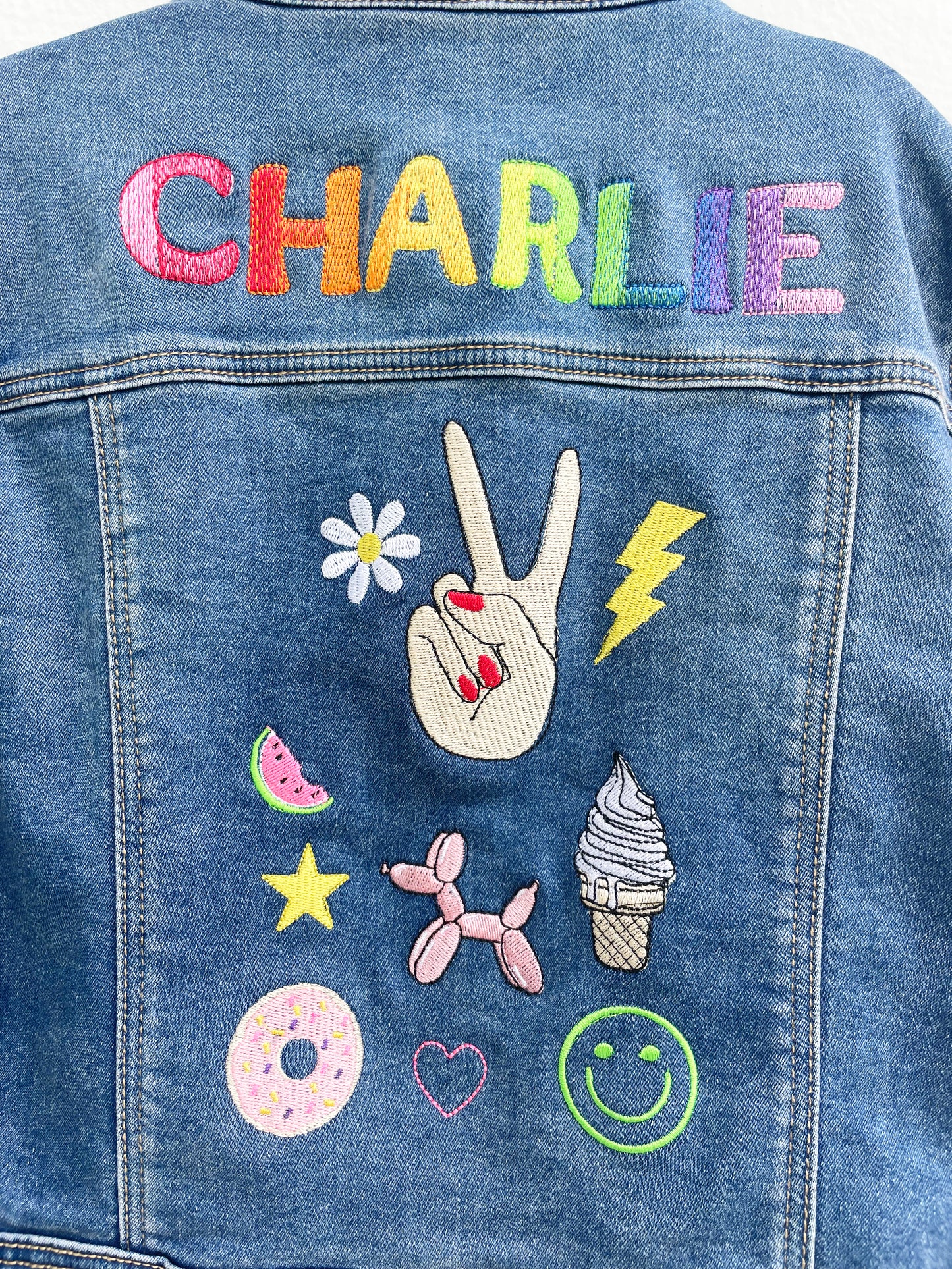 Jean Jacket  - Youth (machine embroidered)