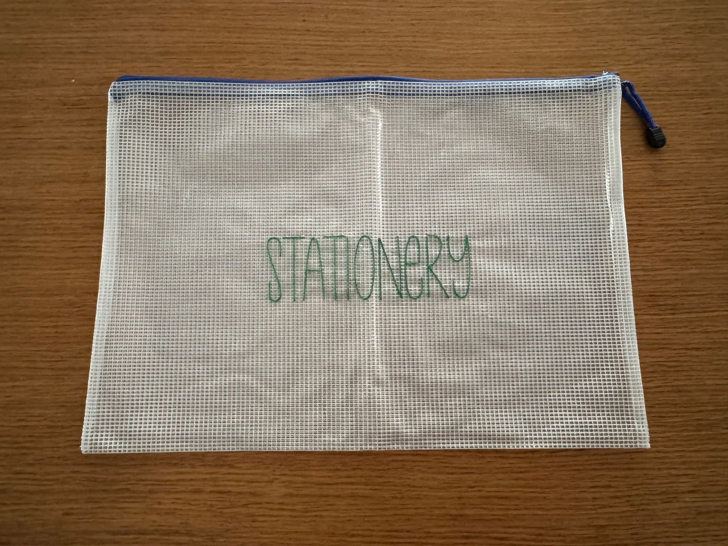 Mesh zip pouch organizers