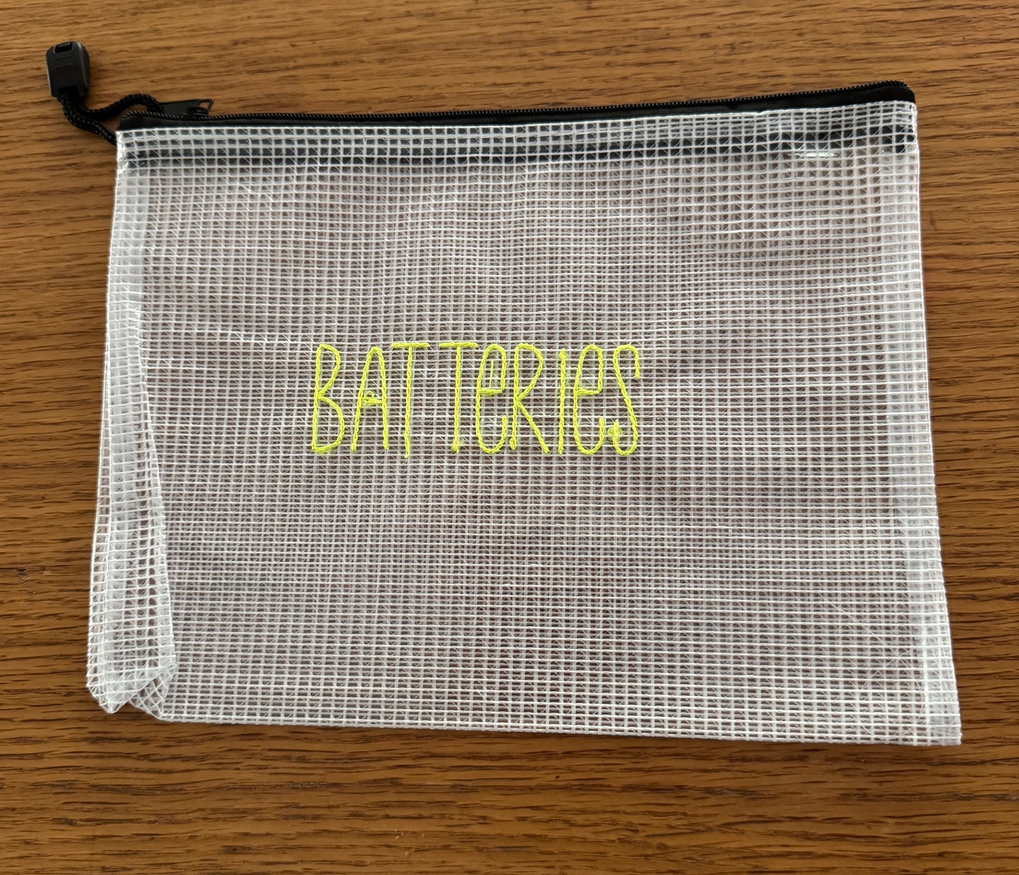 Mesh zip pouch organizers