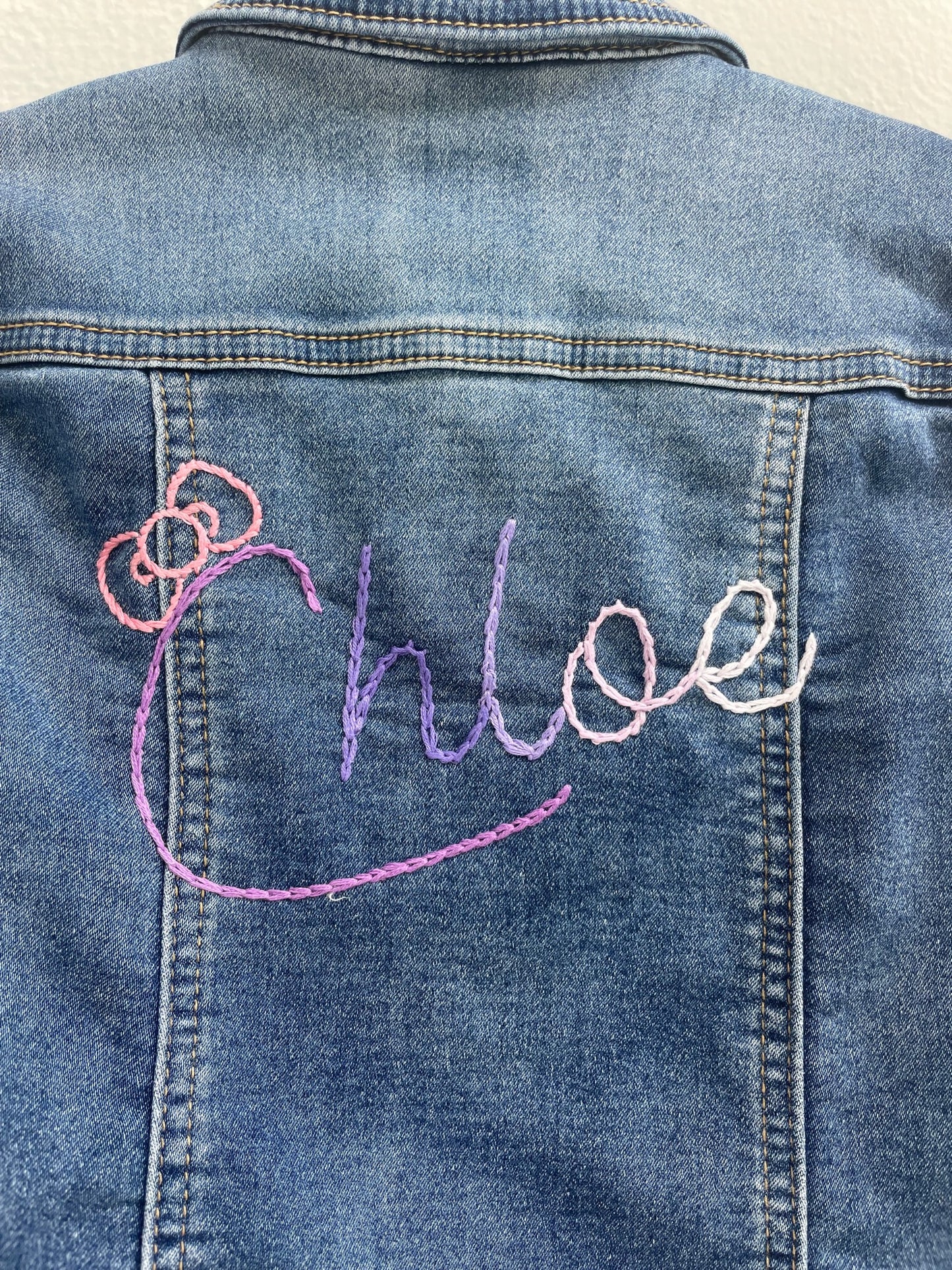 Jean Jacket - youth (hand embroidered)