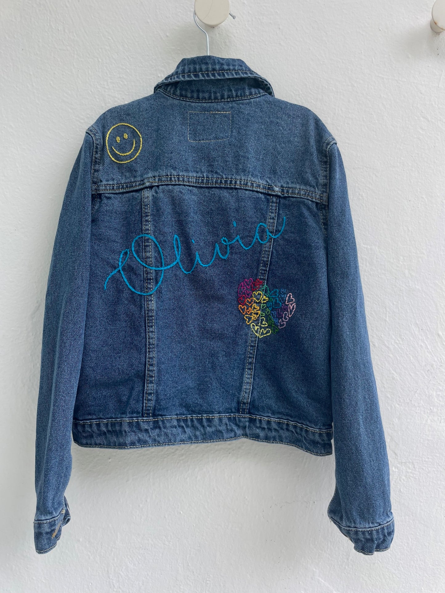 Jean Jacket - youth (hand embroidered)
