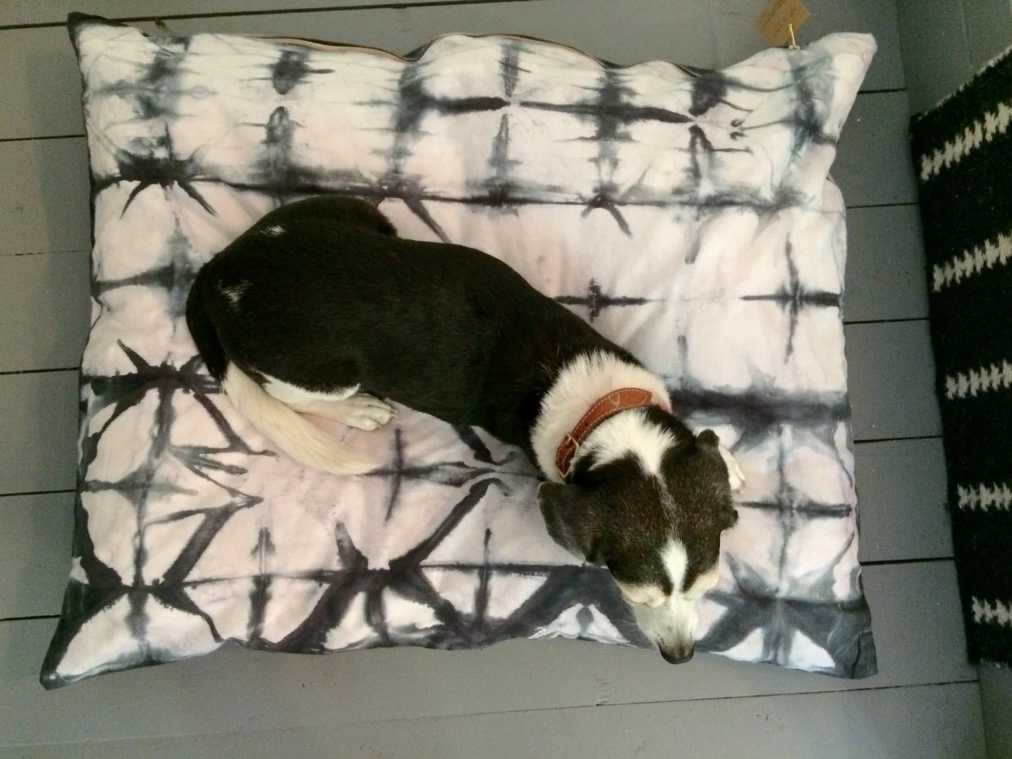 Tie Dye Dog Bed Cover - Black - Medium - 34" w x 28" h