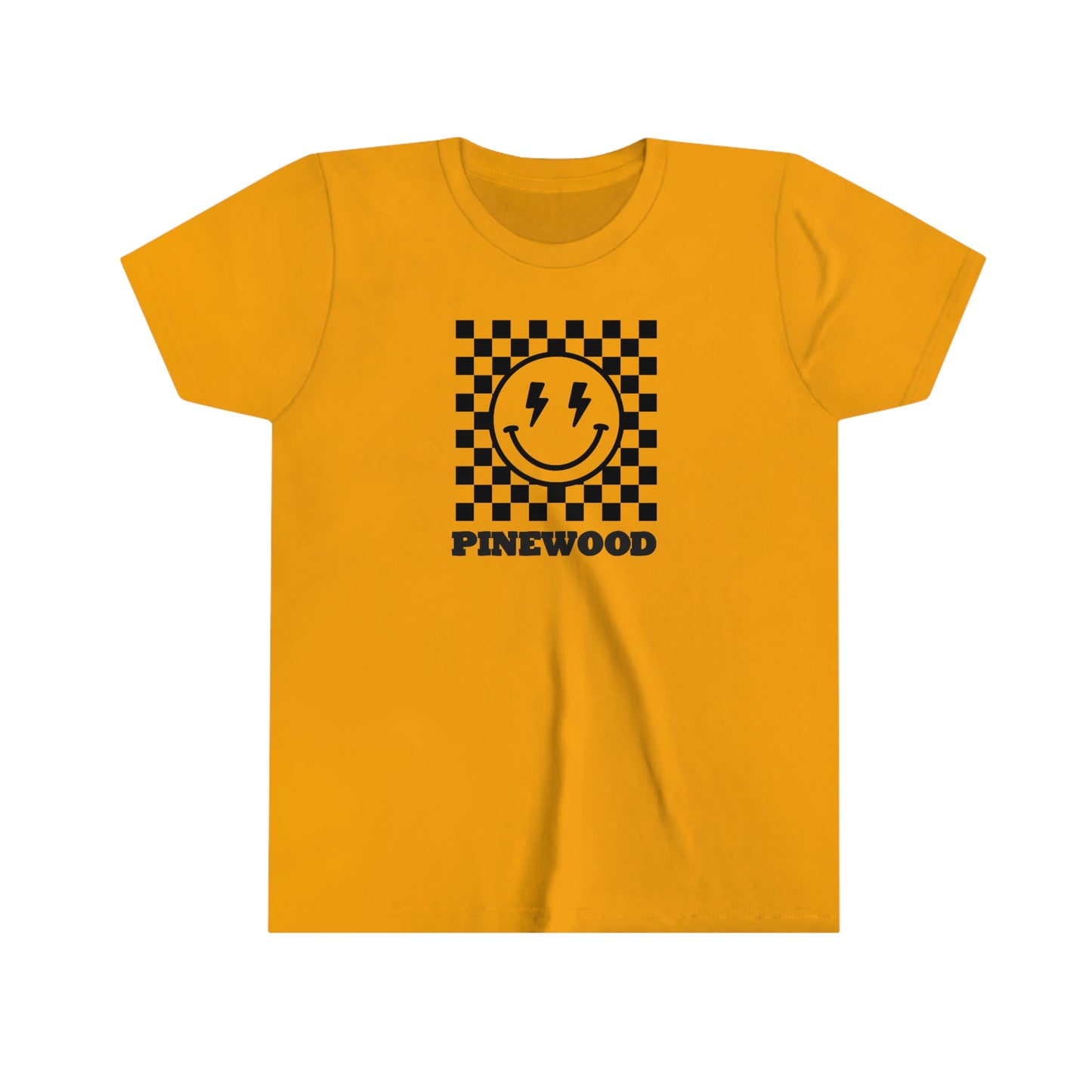 Pinewood Checker Happy Face Youth Short Sleeve Tee (multiple colors)