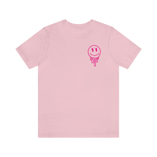 Coleman Pink Drip smiley Adult SS (multiple colors)