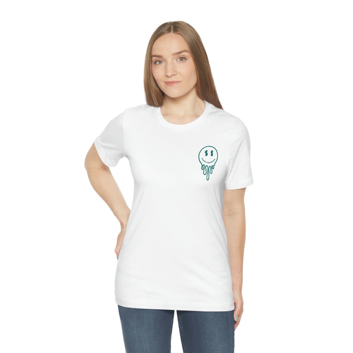 Pinewood Green drip smiley Adult SS Tee (multiple colors)