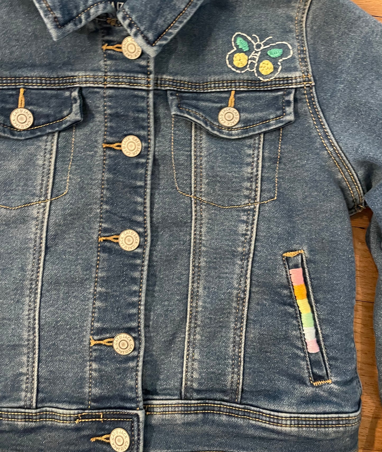 Jean Jacket - youth (hand embroidered)