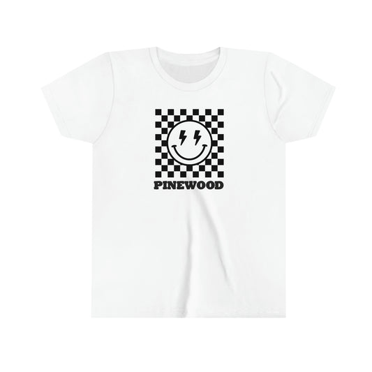 Pinewood Checker Happy Face Youth Short Sleeve Tee (multiple colors)