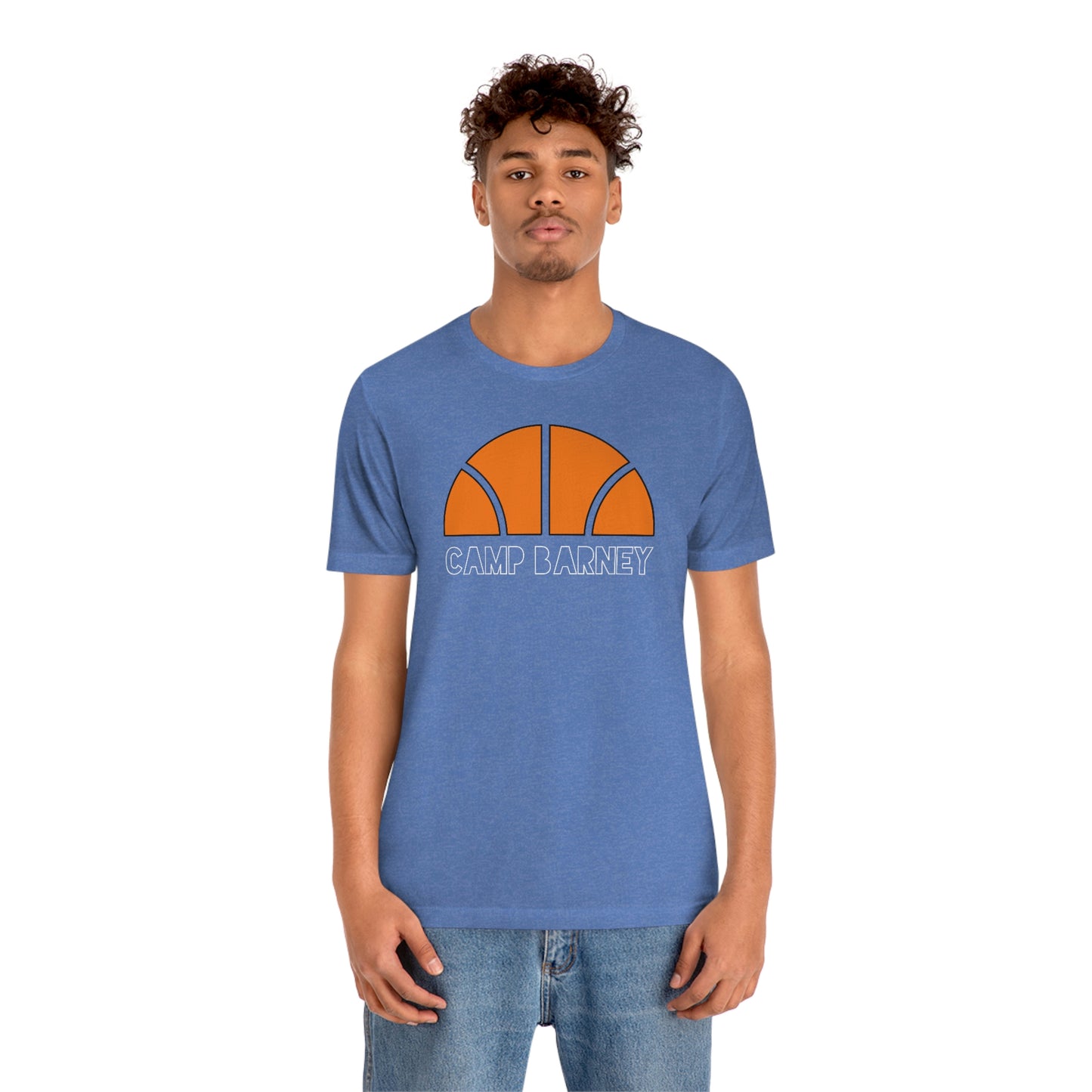 Camp Barney Basketball Logo Adult SS Tee