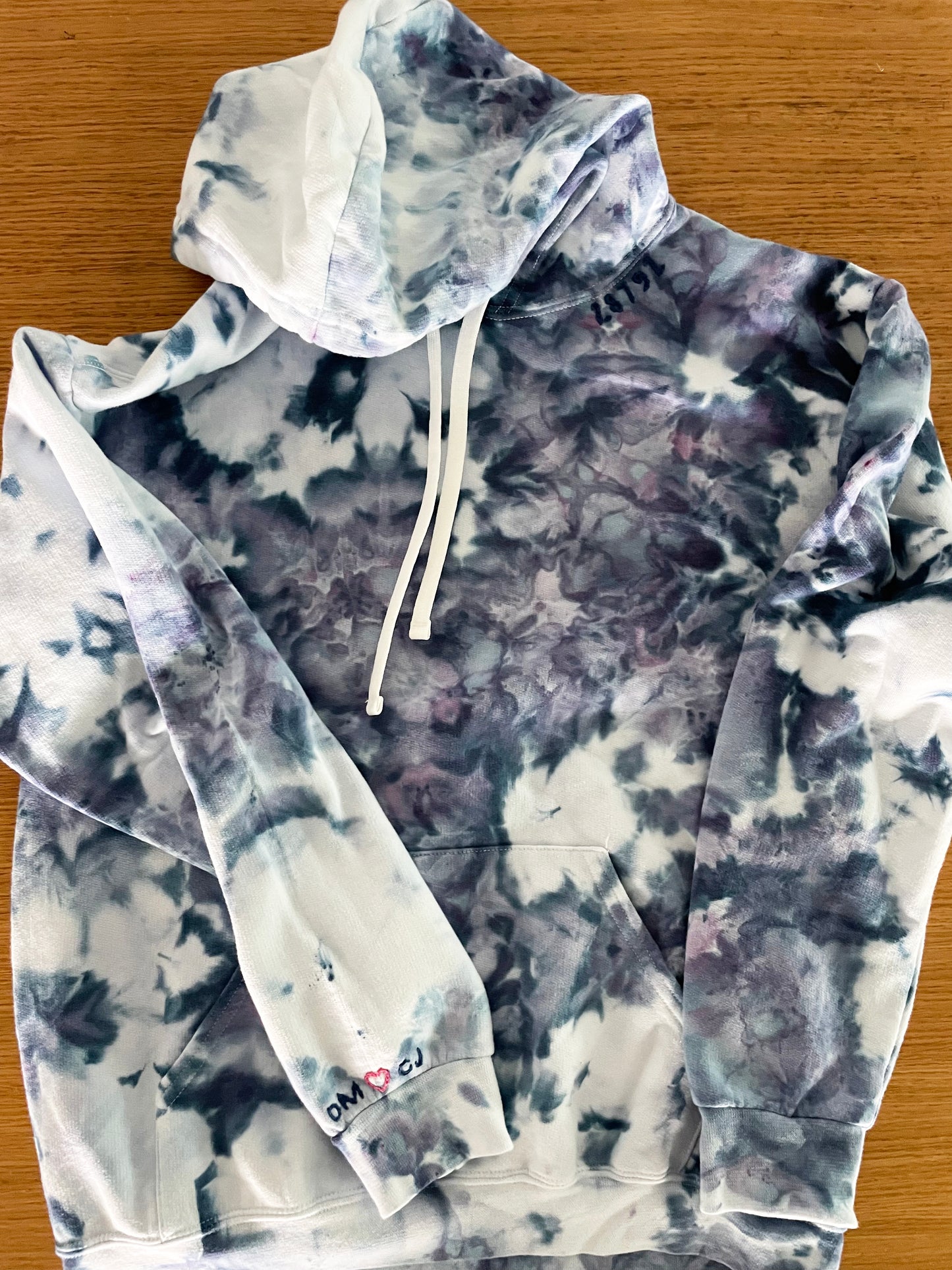 Tie Dyed Zip Code hoodie sweatshirt