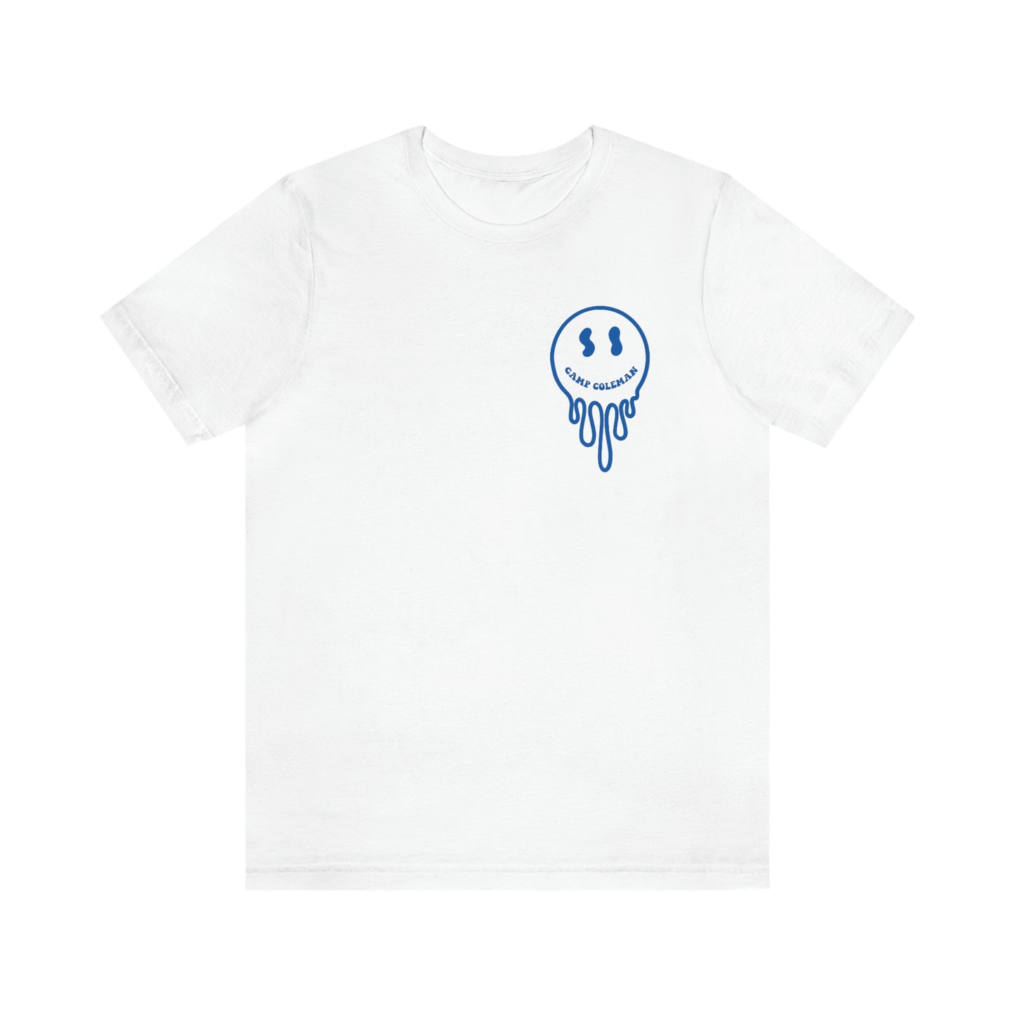 Coleman Blue drip smiley Adult SS Tee (multiple colors)