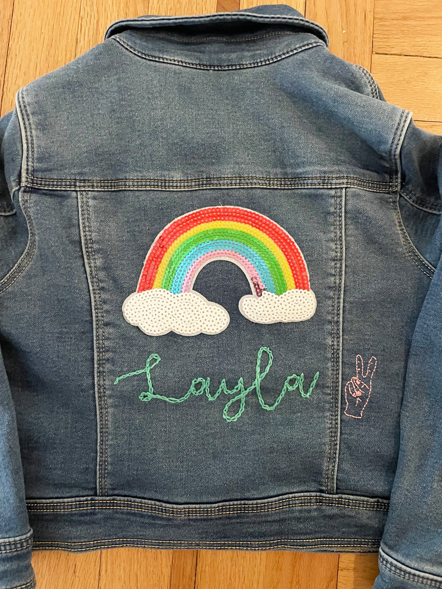 Jean Jacket - youth (hand embroidered)