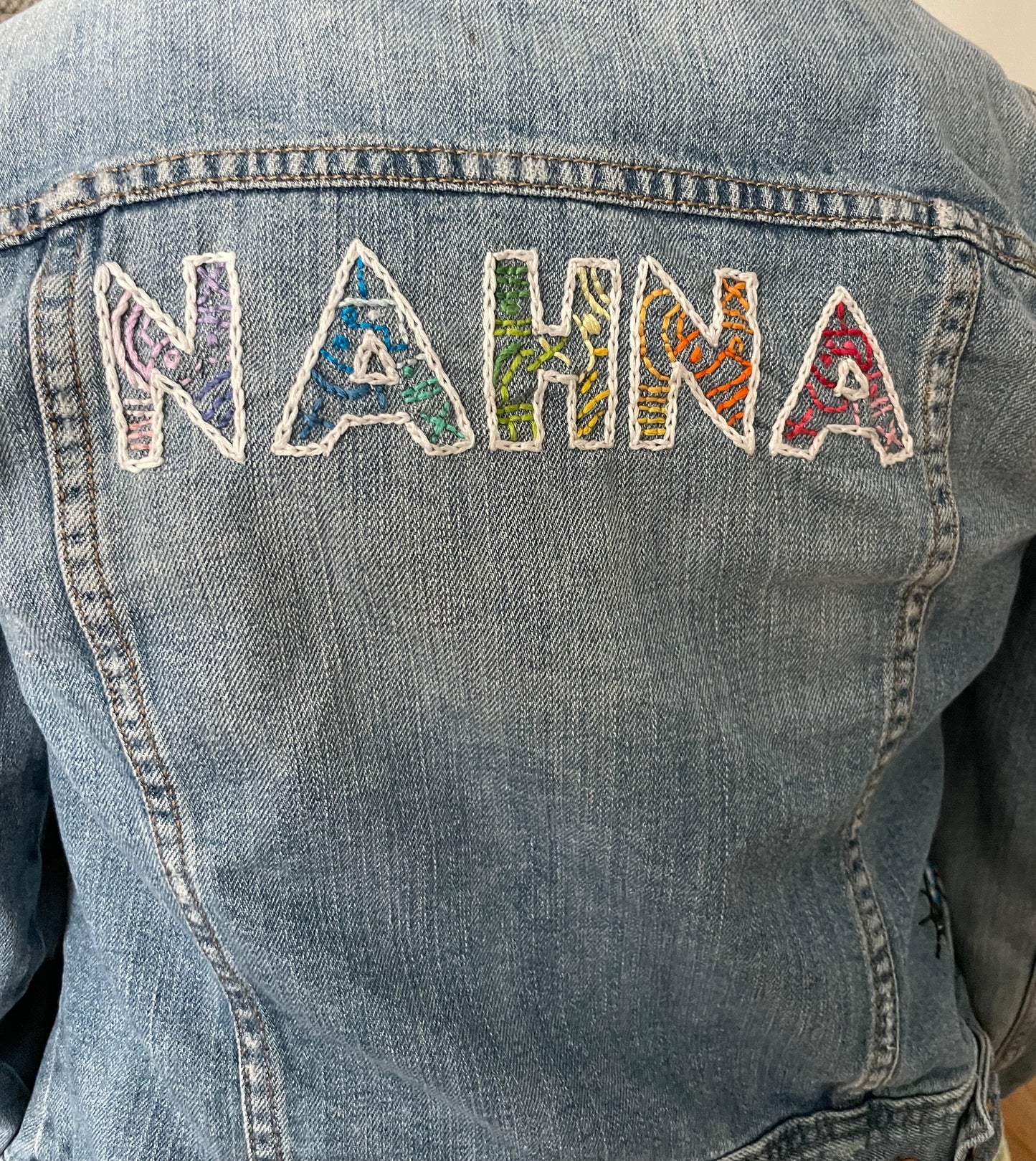 Jean Jacket - Adult (hand embroidered)