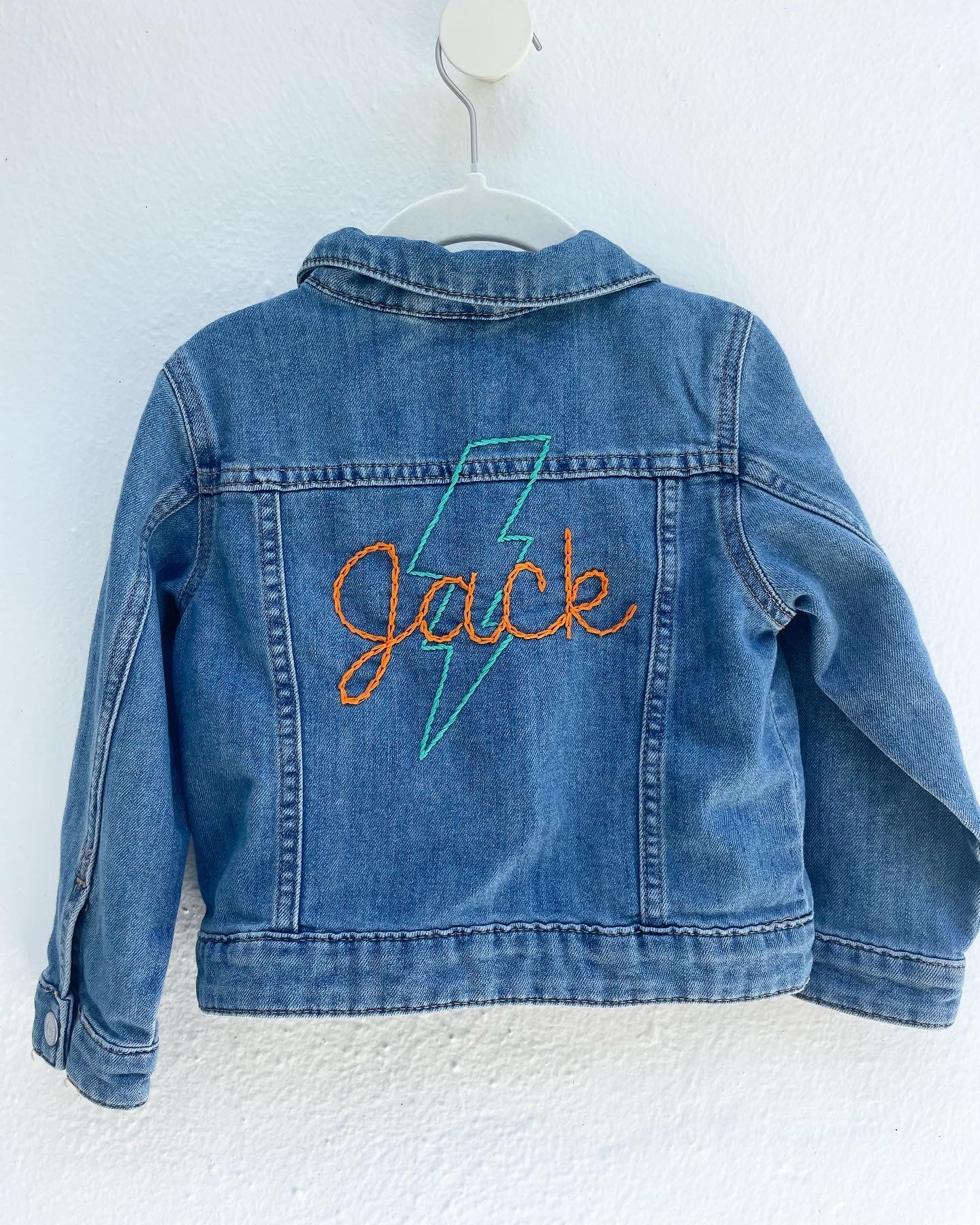 Jean Jacket youth (hand embroidered) – CanteenByNatalie