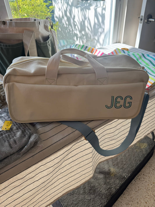 Mahjong Travel Bag with Tile Pouch & Strap | Personalized Embroidery Included