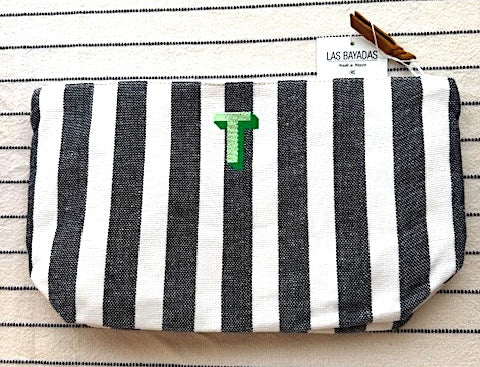 Las Bayadas Mexican striped waterproof zip clutch - XL waterproof