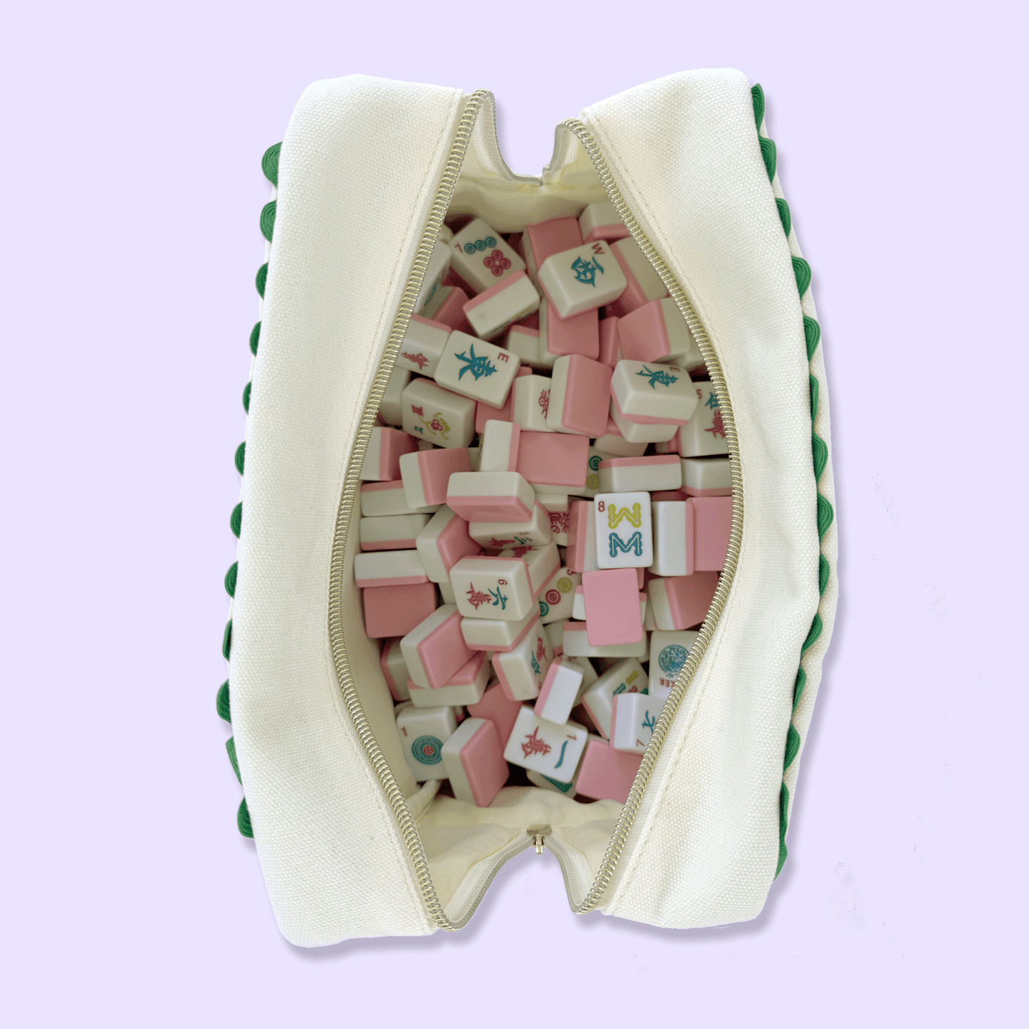 Mahjong Travel Bag with Tile Pouch & Strap | Personalized Embroidery Included